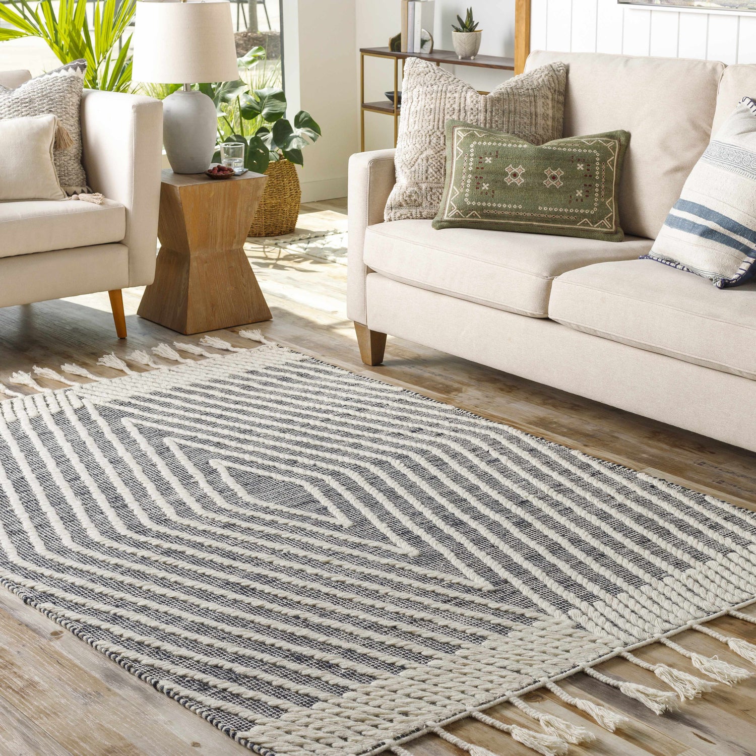 Tamayong Tasseled Jute&Wool Rug - Clearance
