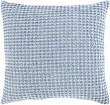 Toodyay Textured Light Blue Square Throw Pillow