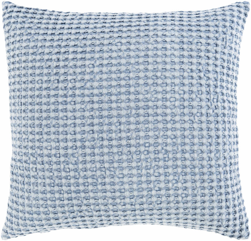 Toodyay Textured Light Blue Square Throw Pillow