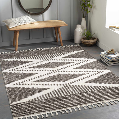 Claver Charcoal & Cream Area Rug - Clearance
