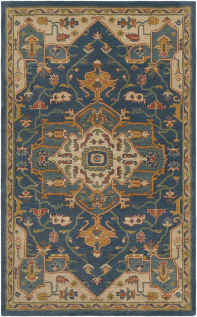 Broomfield Hand Tufted Blue & Mustard 1217 Area Rug