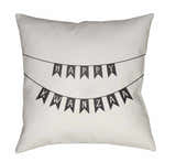 Taman Jet Black Outdoor Throw Pillow