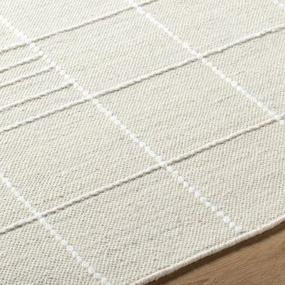 Tieve Off White Checkered Area Rug