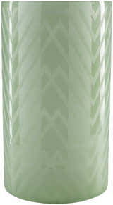 Flynn Green Chevron Glass Decorative Accent - Clearance