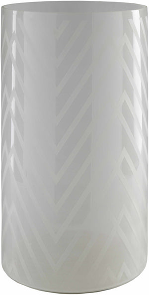 Ballajura White Chevron Pattern Glasas Stool