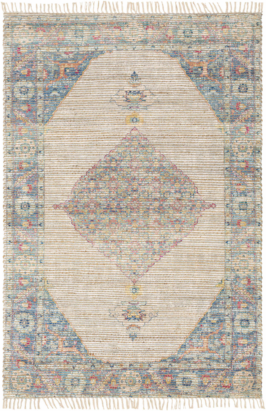 Macon Off-White Medallion Jute Rug - Clearance