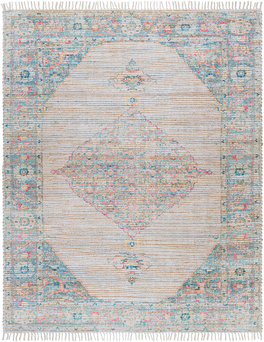 Macon Off-White Medallion Jute Rug - Clearance