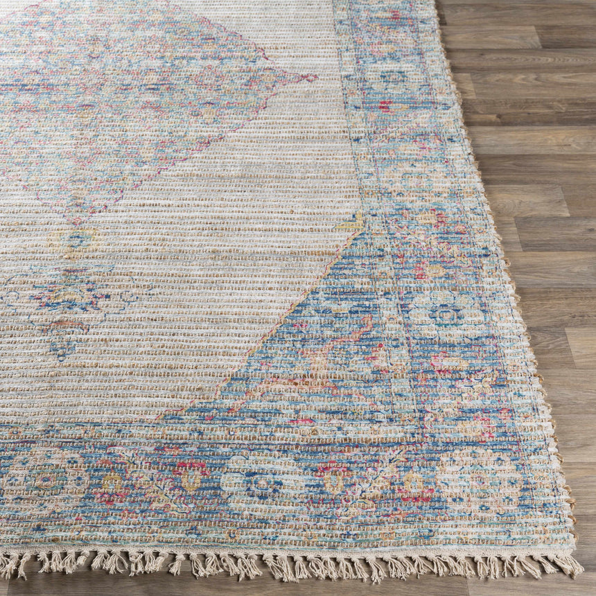 Macon Off-White Medallion Jute Rug - Clearance