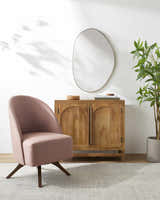 Tenampulco Dark Brown Swivel Chair - Clearance