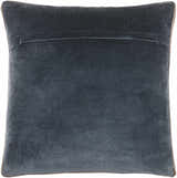 Noctra Midnight Blue Vertical Pleated Texture Modern Cotton Accent Pillow