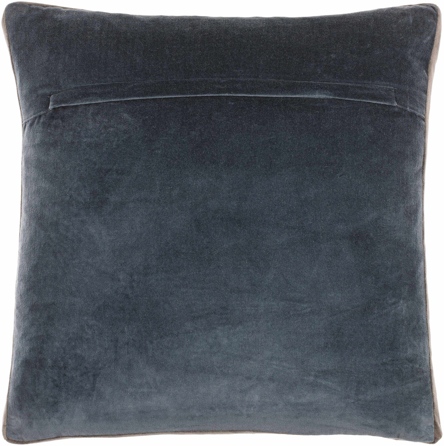Noctra Midnight Blue Vertical Pleated Texture Modern Cotton Accent Pillow