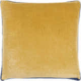 Aurel Goldenrod Vertical Pleated Texture Modern Cotton Accent Pillow