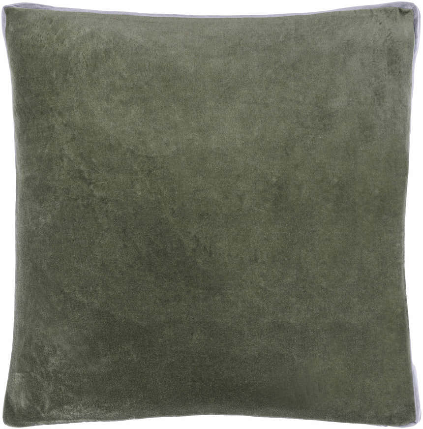 Silva Forest Green Vertical Pleated Texture Modern Cotton Accent Pillow