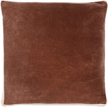 Rosten Rust Vertical Pleated Texture Modern Cotton Accent Pillow