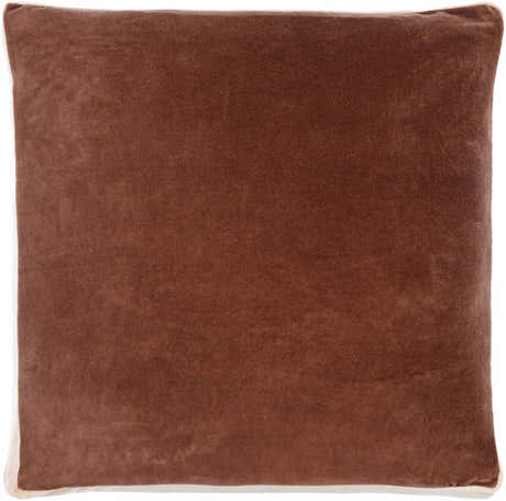 Rosten Rust Vertical Pleated Texture Modern Cotton Accent Pillow