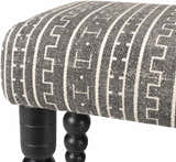Toshkivka Black and White Patterned Bench - Clearance