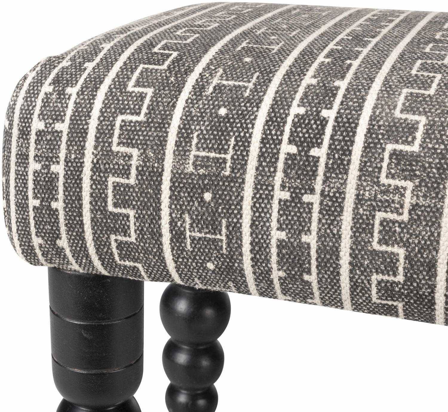Toshkivka Black and White Patterned Bench