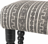 Toshkivka Black and White Patterned Bench