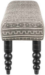 Toshkivka Black and White Patterned Bench - Clearance