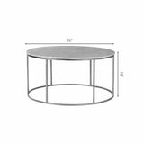 Taminango White Marble Gold Frame Coffee Table