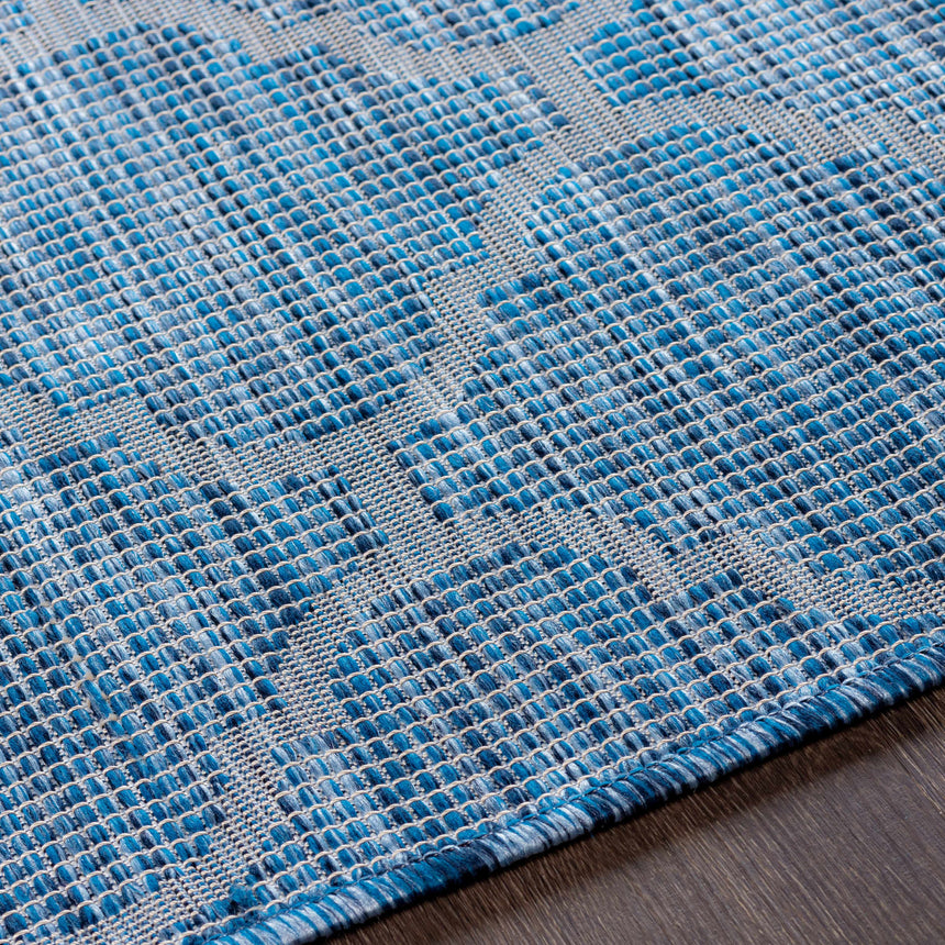 Blue Moolap Outdoor Rug - Clearance