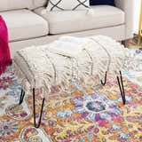 Tugbong Boho Fringe Knit Bench - Clearance