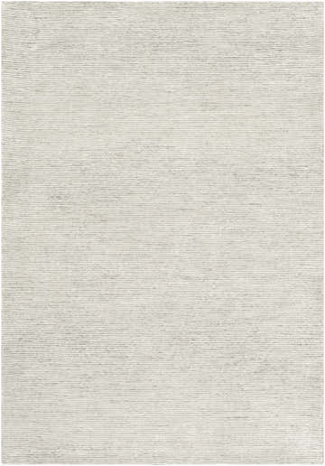 Close-up of the Orcas Hand Tufted Wool-Blend Rug in Aqua, featuring a subtle striped pattern and soft, textured surface. Design-Rectangle-576