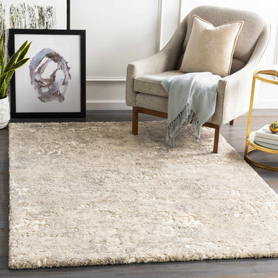 Holtsville Abstract Ivory High Pile Rug