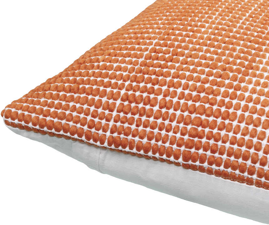 Trory Burnt Orange Throw Pillow