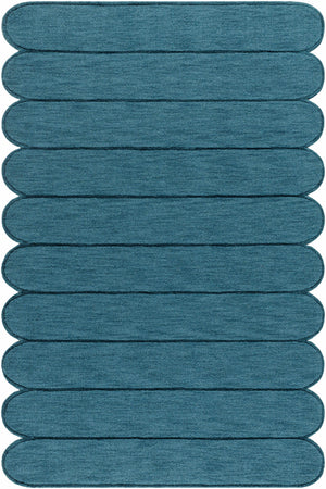 Tayte Blue Abstract Area Rug