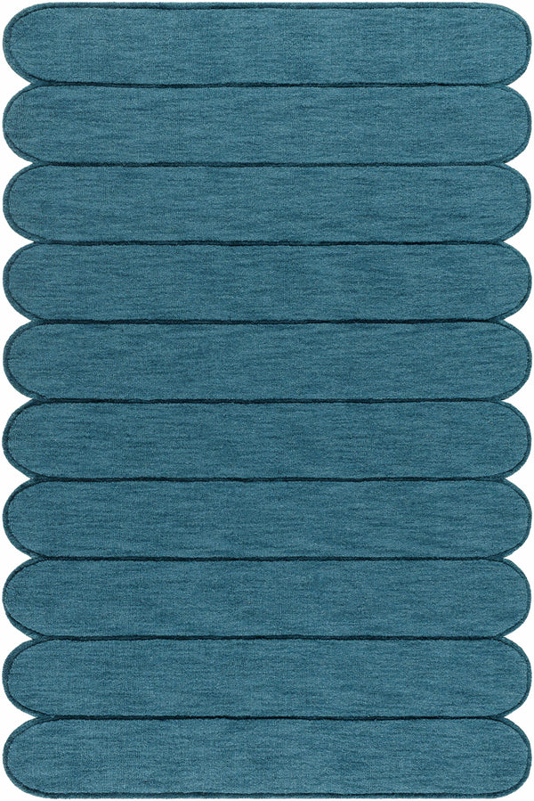 Tayte Blue Abstract Area Rug