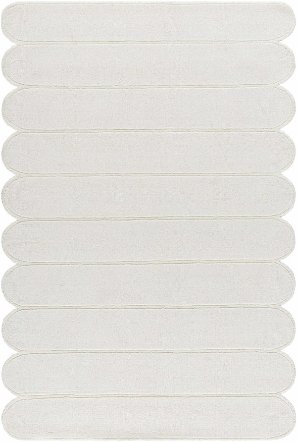 Tayte White Abstract Area Rug