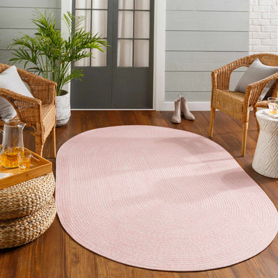 Pink Braided Faux Jute Runner - Clearance