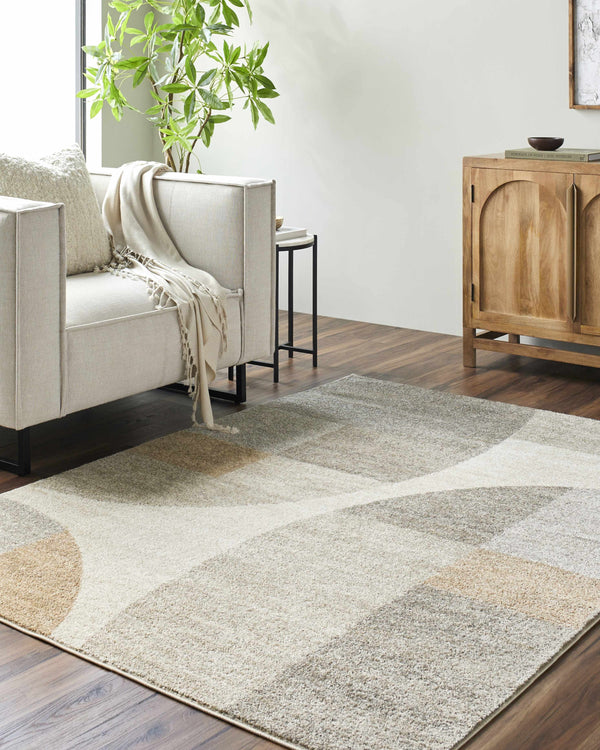 Trini Brown Geometric Area Rug