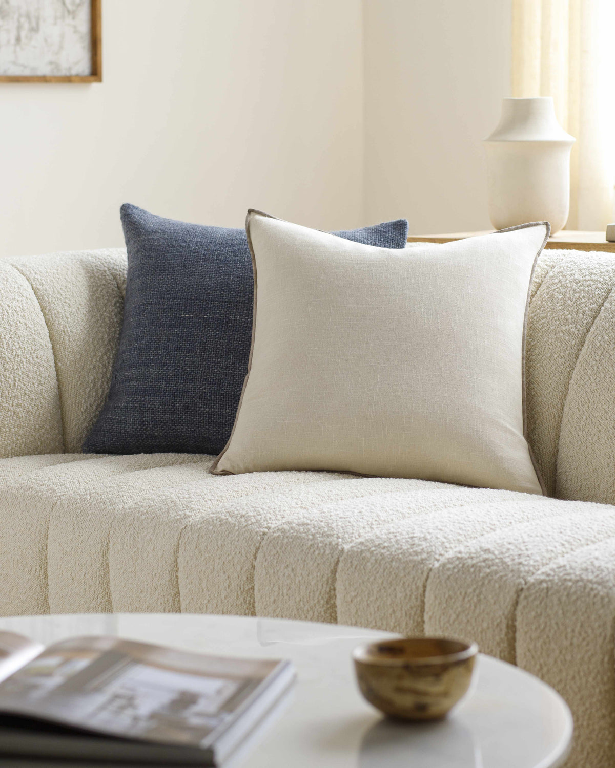 Tobin Beige Throw Pillow