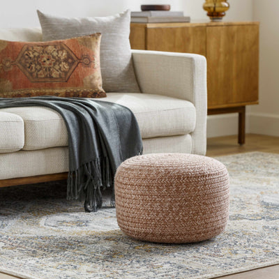 Tonanitla Natural Fiber Blush Knitted Pouf