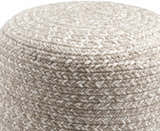 Tonanitla Natural Fiber Light Gray Knitted Outdoor Pouf