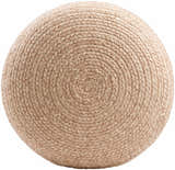 Tonanitla Natural Fiber Dusty Pink Knitted Outdoor Pouf