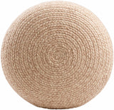 Tonanitla Natural Fiber Dusty Pink Knitted Pouf