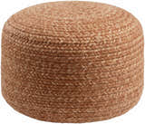 Tonanitla Natural Fiber Gray Knitted Outdoor Pouf