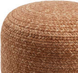 Tonanitla Natural Fiber Gray Knitted Outdoor Pouf