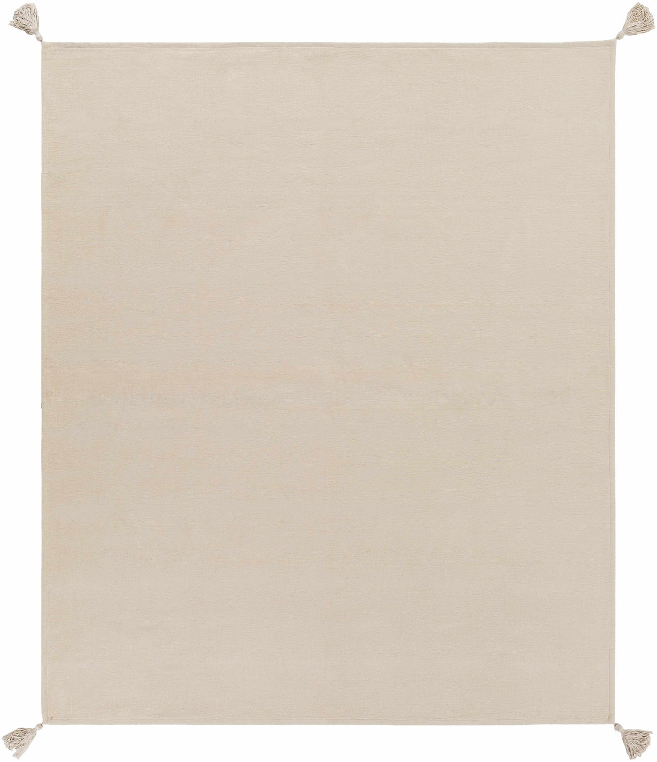 Beige Cotton Throw Blanket