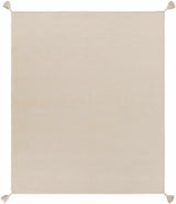 Beige Cotton Throw Blanket