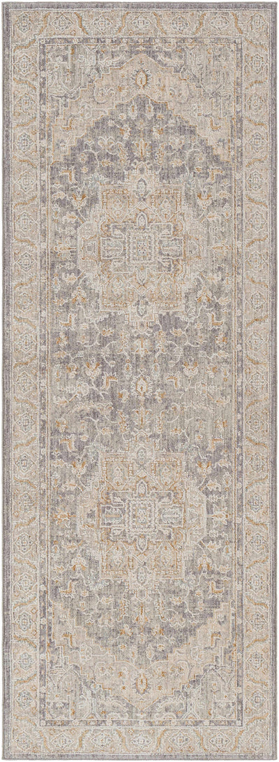 Ulubey Distressed Gray Area Rug