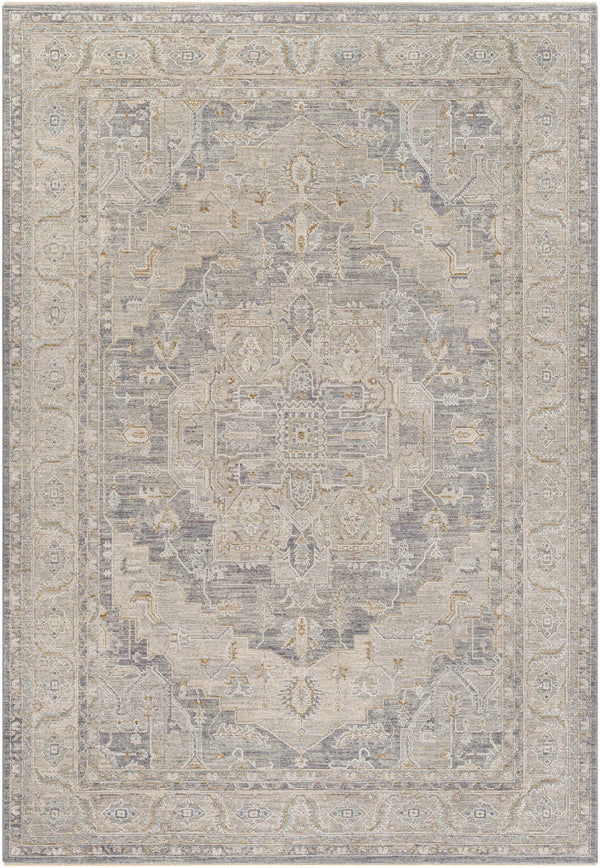 Ulubey Distressed Gray Area Rug