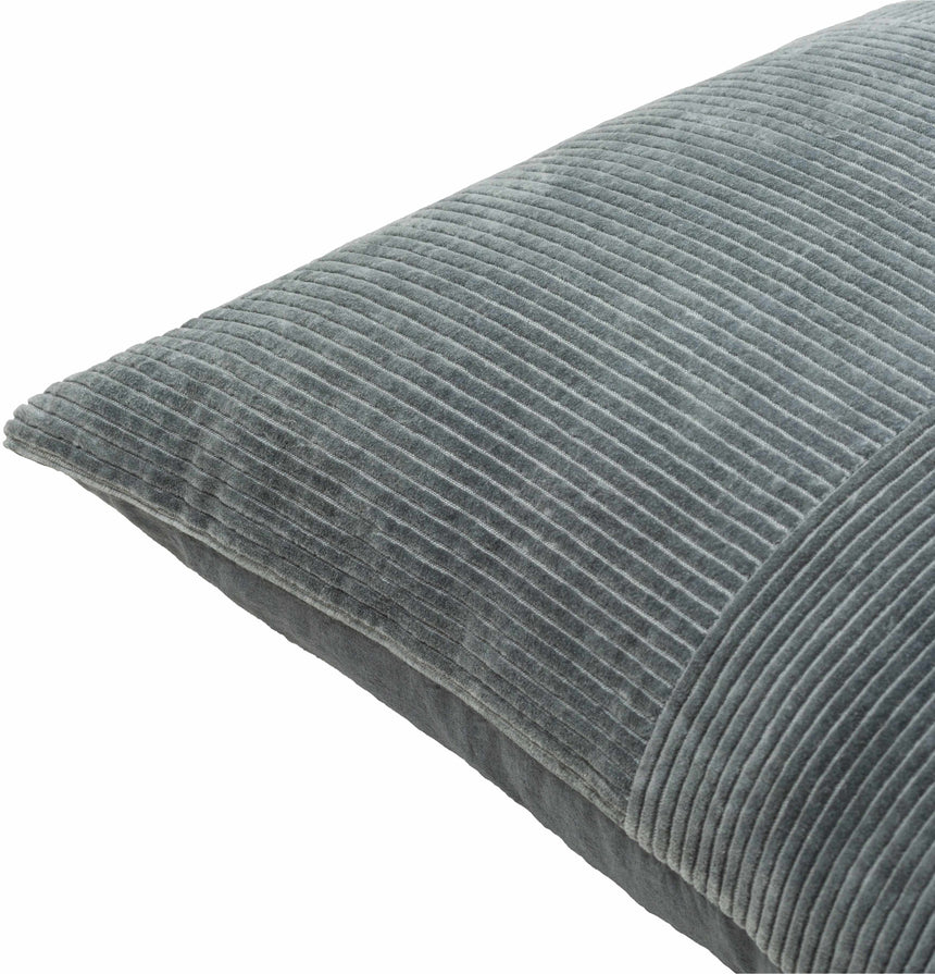Umar Charcoal Corduroy Accent Pillow
