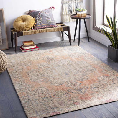 Yetminster Traditional Distressed Peach Rug