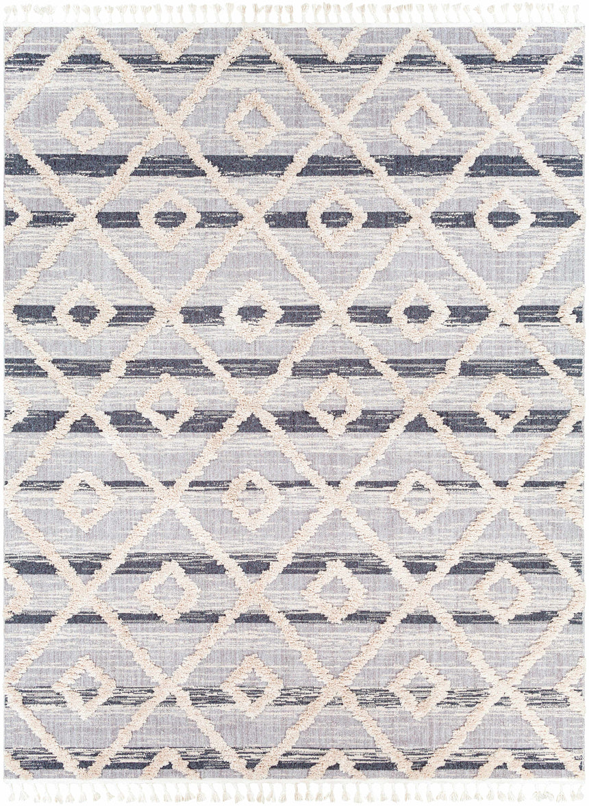 Upham High/Low Pile Rug with Tassels - Clearance