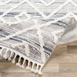 Upham High/Low Pile Rug with Tassels - Clearance