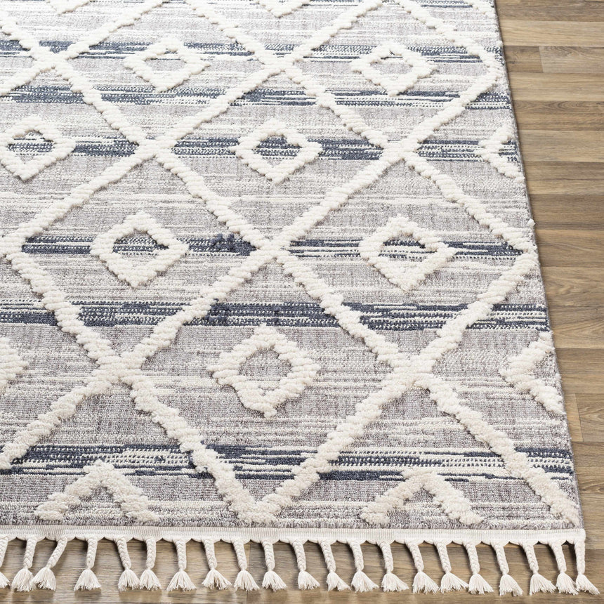 Upham High/Low Pile Rug with Tassels - Clearance